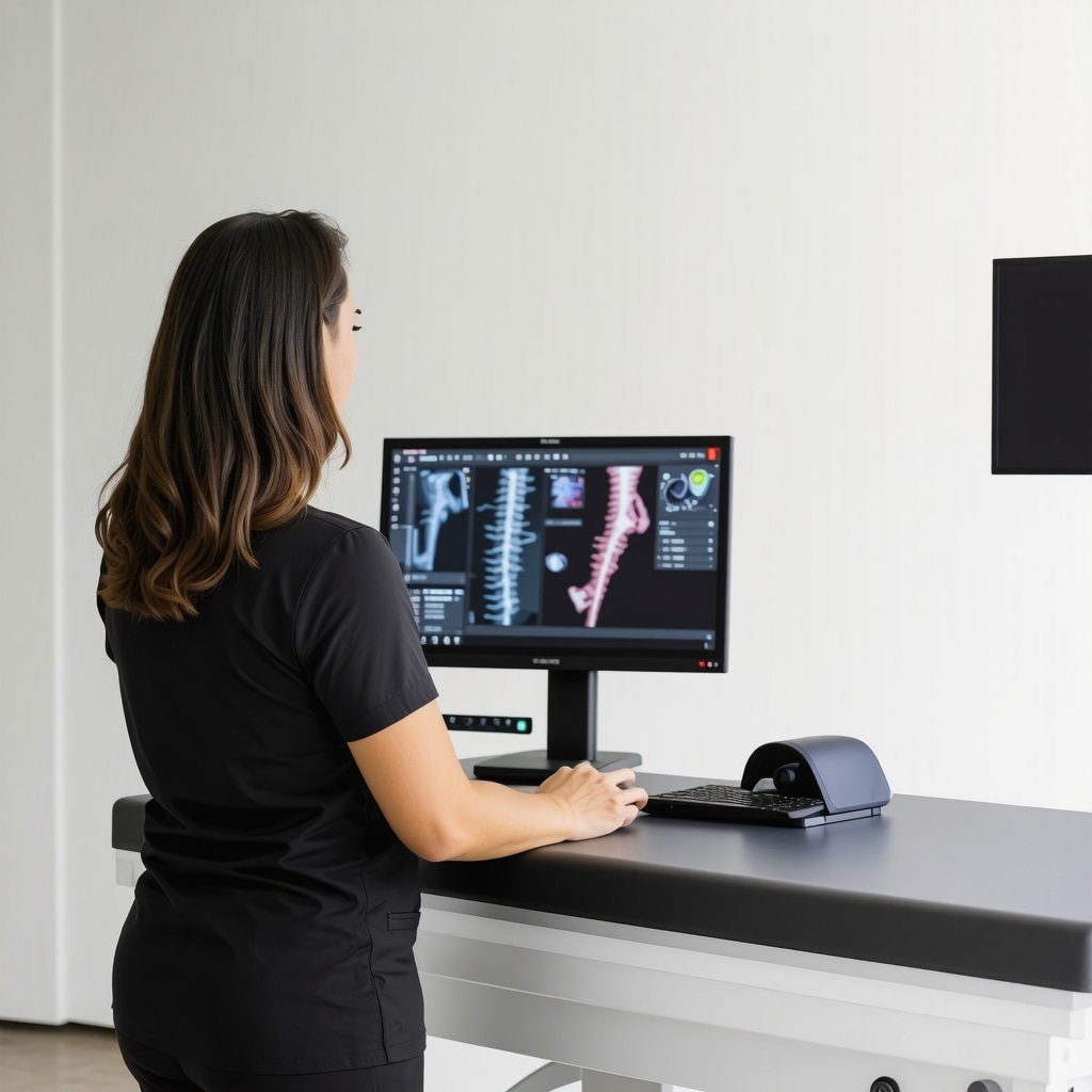 Patients undergoing AI-assisted tele-rehabilitation and biomechanical analysis in a New Jersey spine rehab center