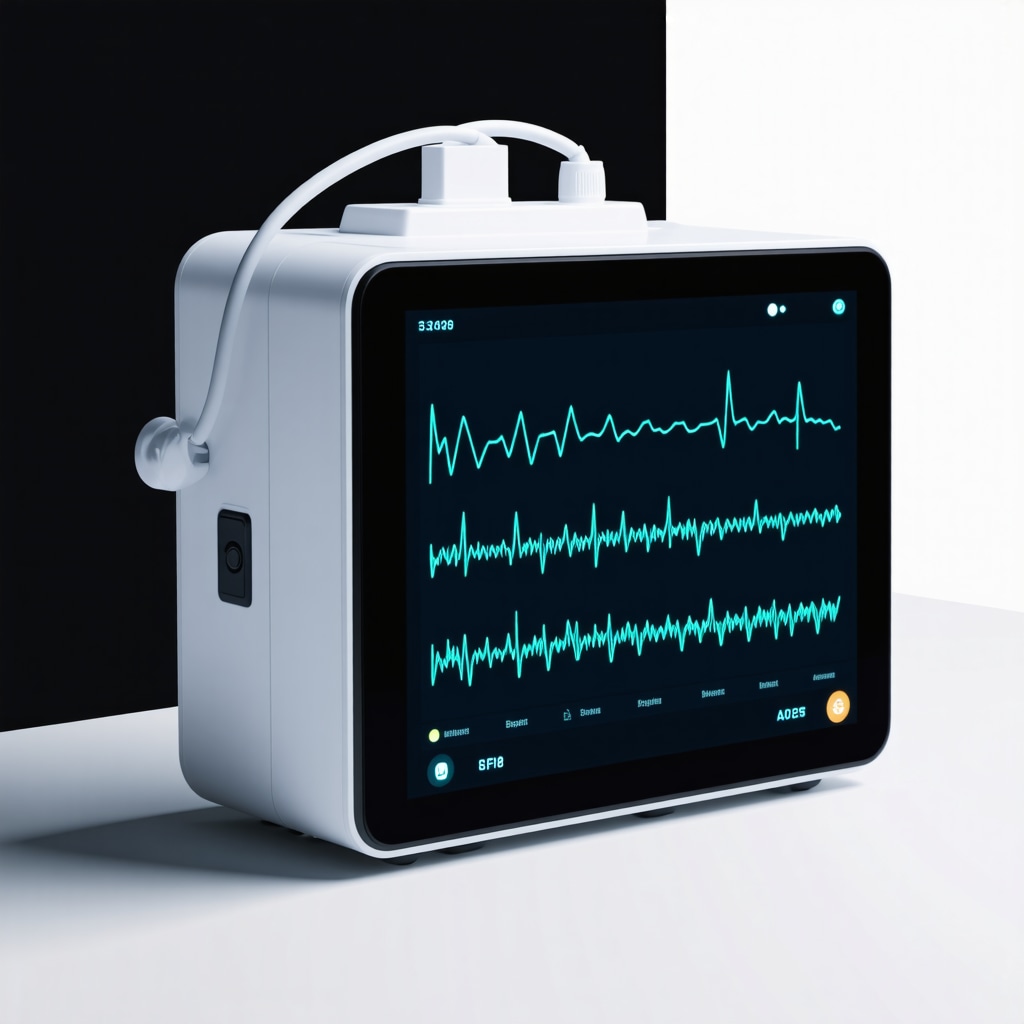 Graphic depicting closed-loop spinal cord stimulator device with neural feedback and AI programming features