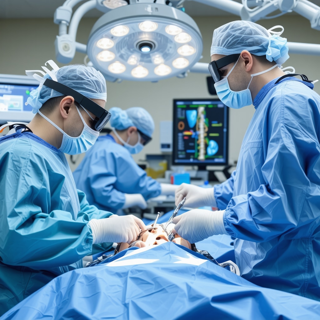 Surgeons performing spine surgery in NJ with augmented reality and robotic technology