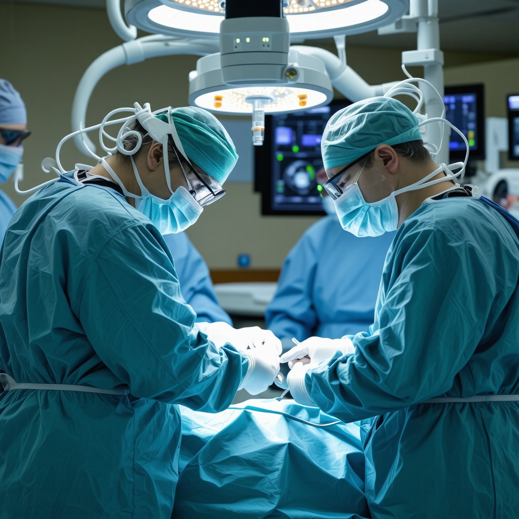 NJ spine surgeon performing robotic-assisted spine surgery with advanced imaging and team collaboration