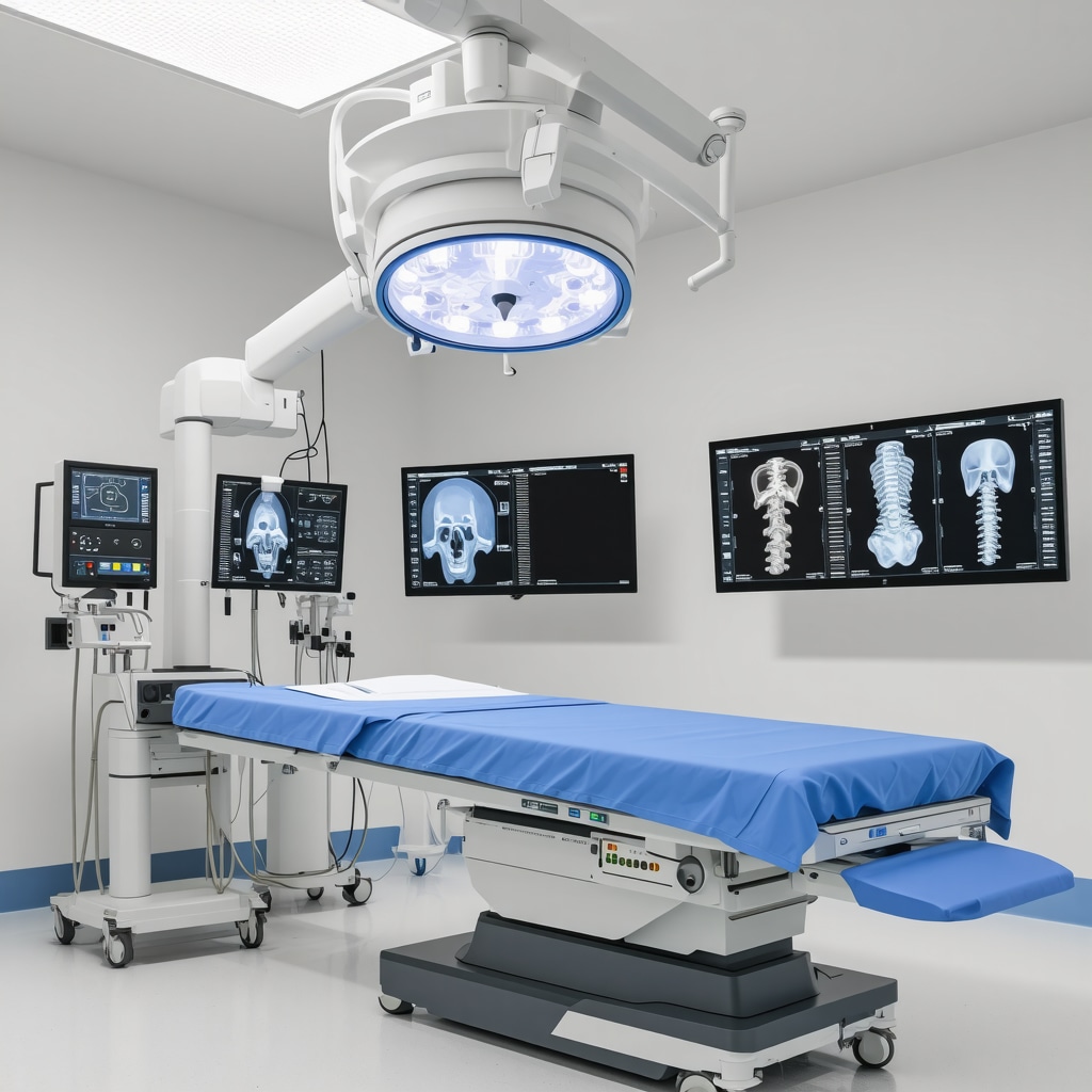 Robotic-assisted spine surgery with 3D navigation for vertebrae fracture in operating room