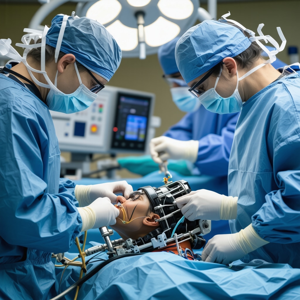 Surgeon performing TLIF spine surgery using robotic-assisted navigation technology in NJ hospital