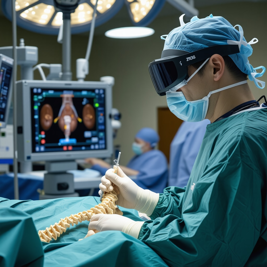 Augmented reality-assisted lumbar spine surgery with 3D model overlays