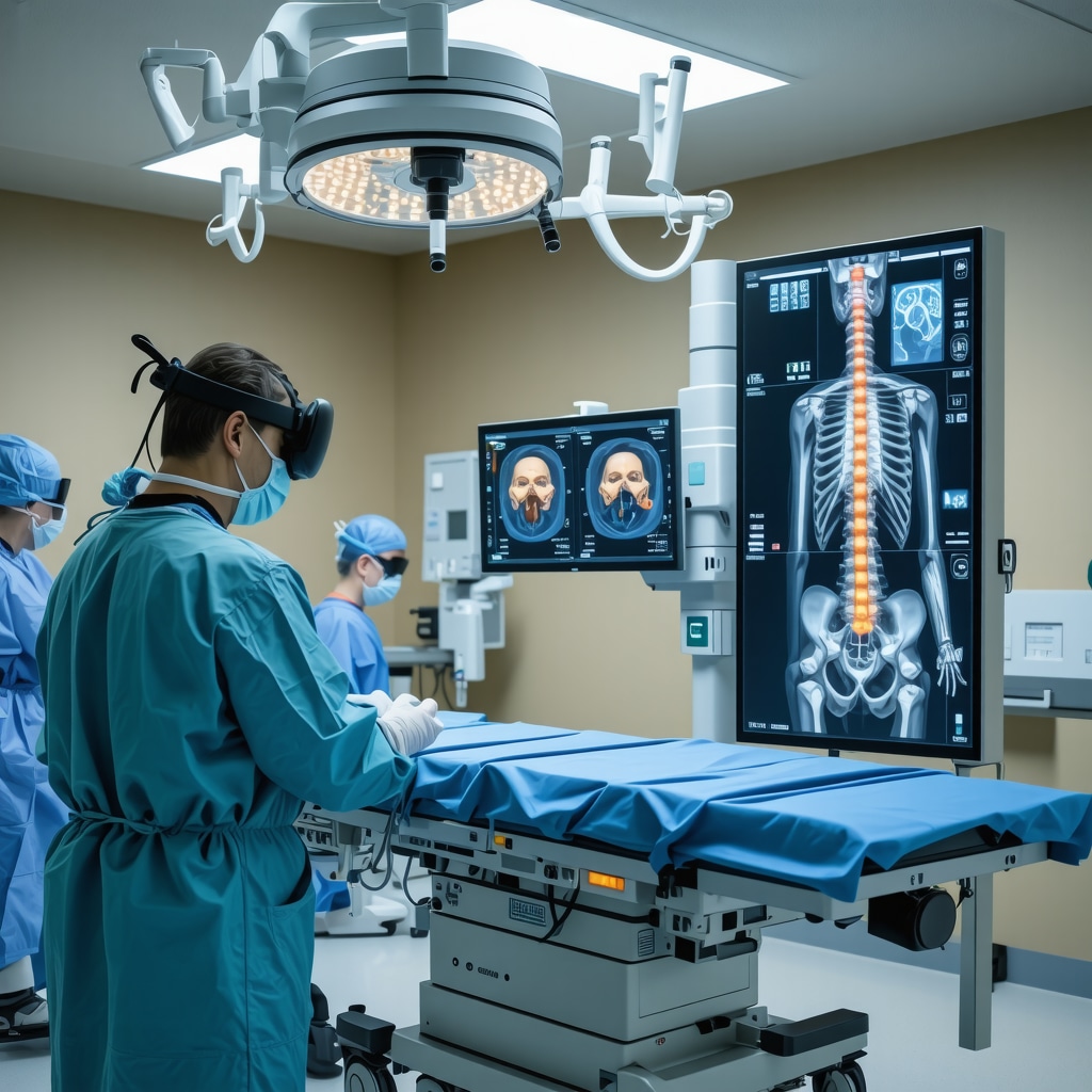 Spinal surgeon training with virtual reality and AI 3D imaging technology