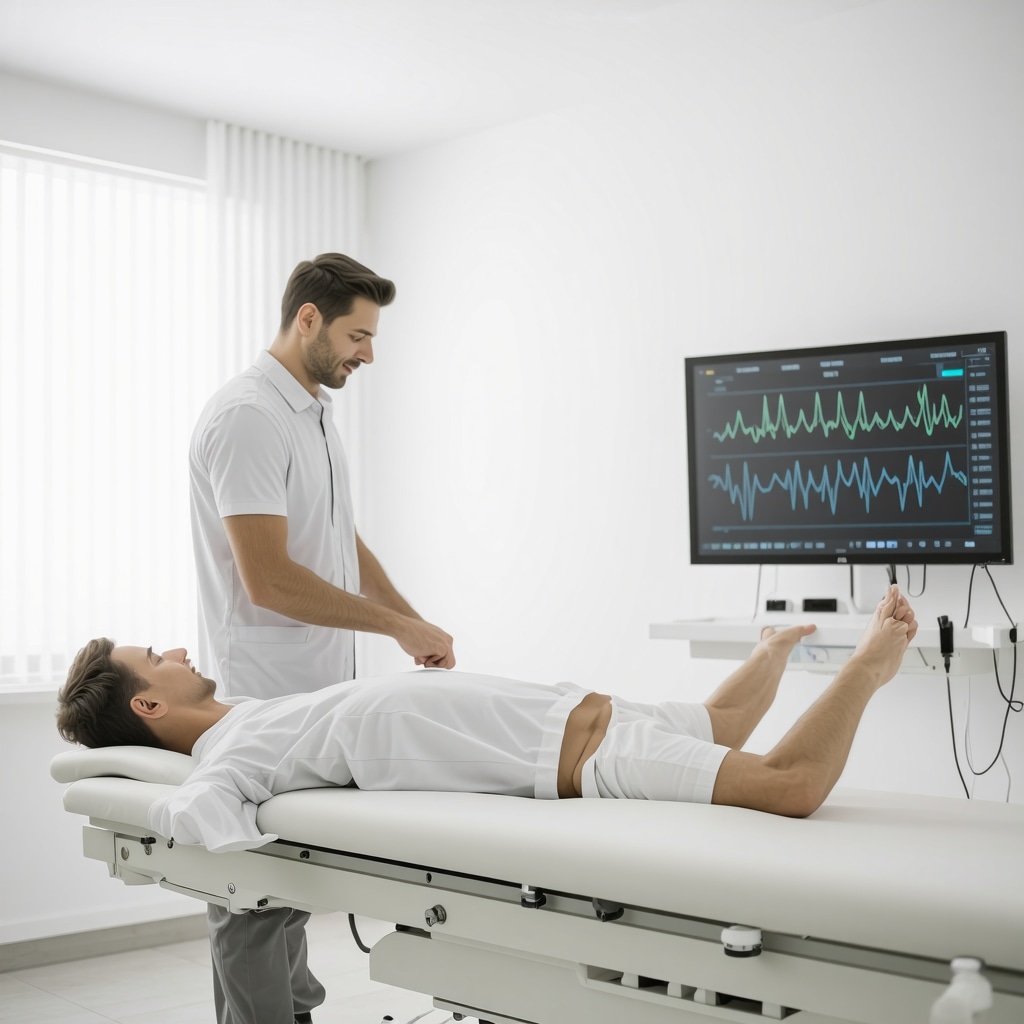 Patient receiving laser therapy in a state-of-the-art NJ clinic