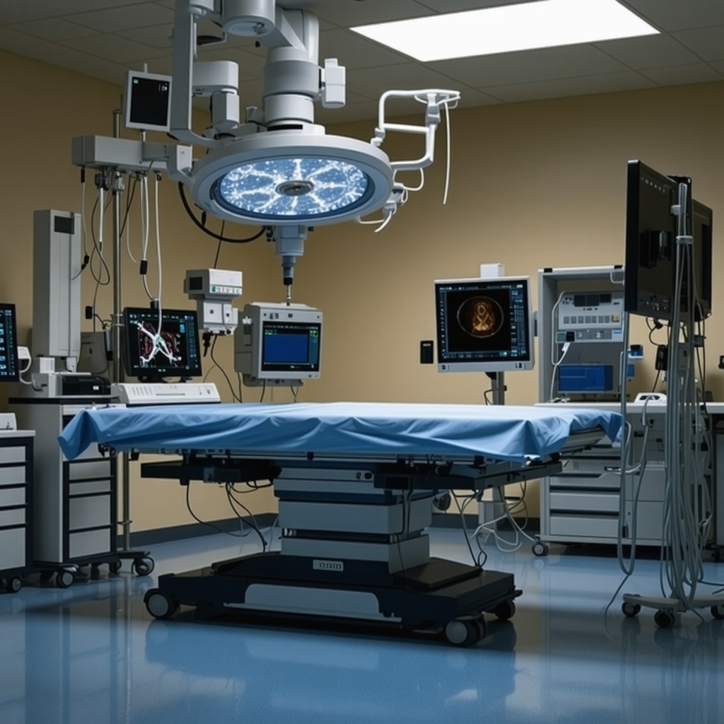 Robotic-assisted spine surgery setup with advanced imaging tools