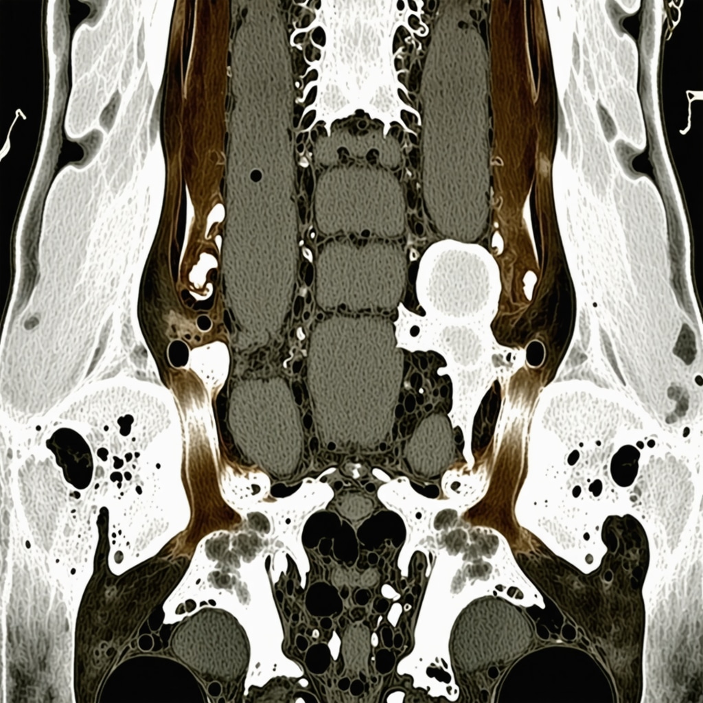 MRI showing nerve impingement due to herniated disc