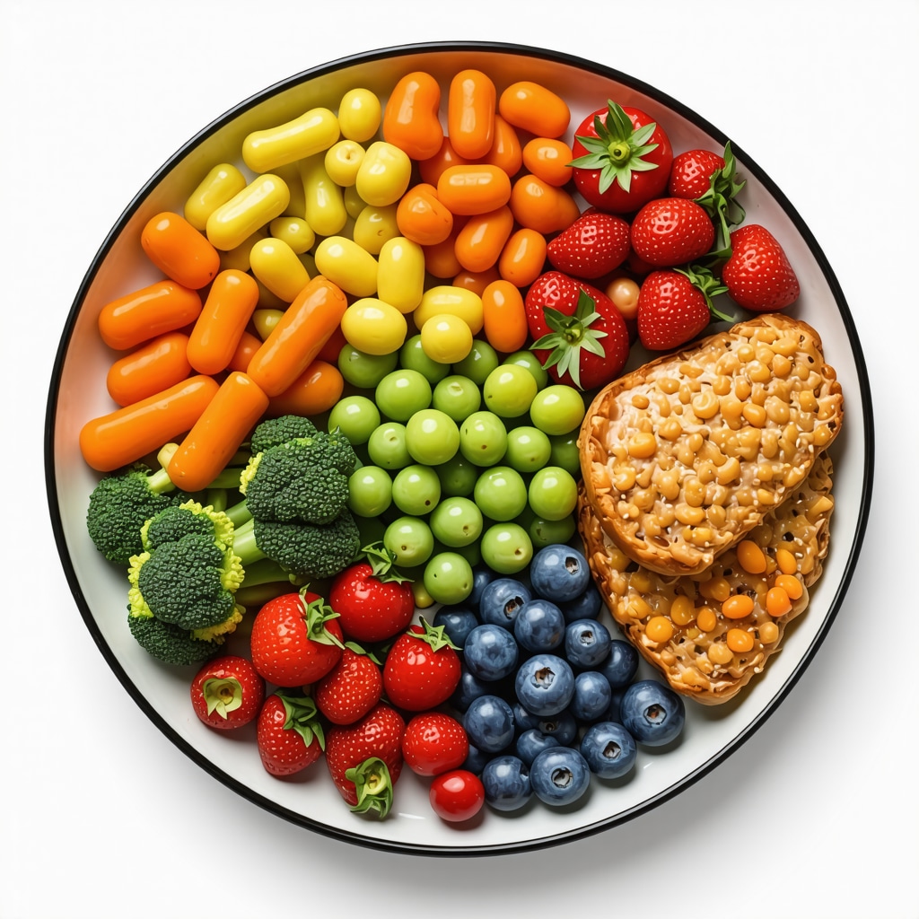 Healthy meal with vegetables and proteins supporting spine recovery