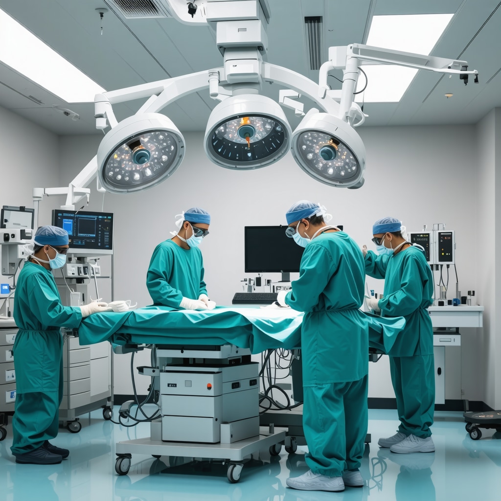 Surgeon using robotic-assisted technology during complex spine surgery in NJ