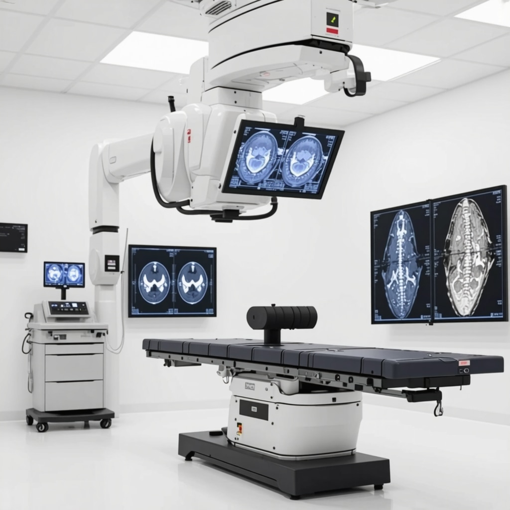 Robotic-assisted spine surgery in a modern operating room