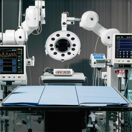 Robotic-assisted spine surgery in progress with medical professionals using advanced technology