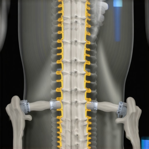 A surgeon using robotic-assisted tools for minimally invasive spine surgery