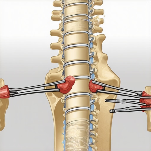 Illustration of robotic-assisted spine surgery with medical team in NJ