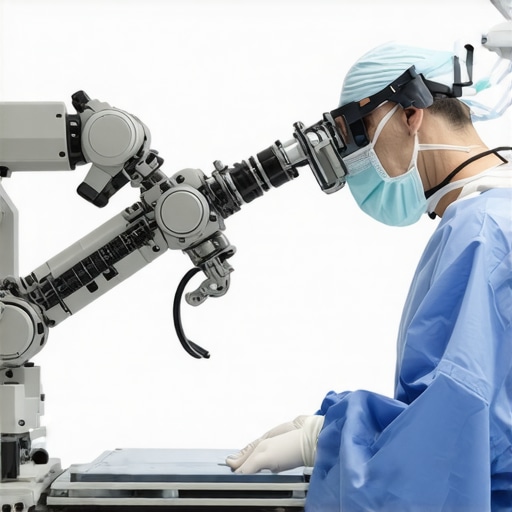 Surgeon using robotic assistance for precise spine surgery in NJ