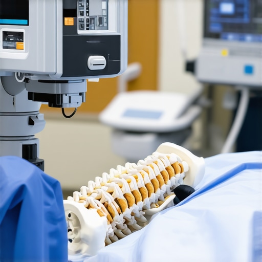 Surgeon operating robotic spine system with advanced imaging in NJ