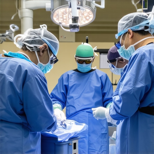 Surgeon using robotic-assisted spine surgery system with high-definition imaging