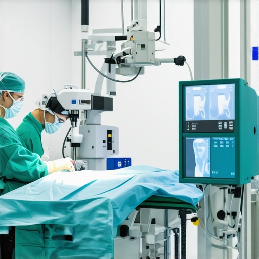 Surgeon operating robotic-assisted spine surgery equipment in NJ