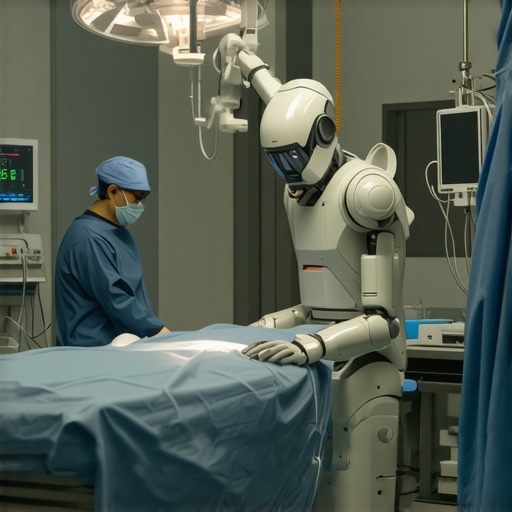 Futuristic robotic spine surgery in NJ High-tech robotic-assisted spine surgery in a modern NJ hospital