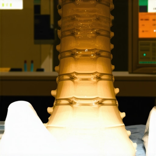 Modern Spine Surgery with Robotic Assistance in NJ A state-of-the-art spine surgery room featuring robotic systems and a surgeon ready for procedure.