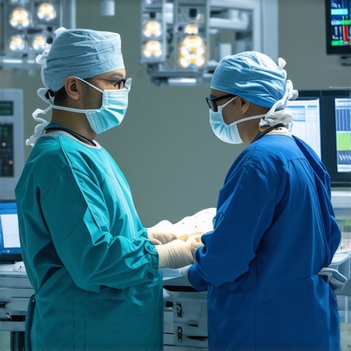 Robotic-Assisted Spine Surgery in NJ Surgeon operating robotic-assisted spine surgery system in NJ