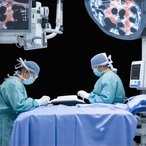 Surgeon using 3D imaging technology to plan a spinal fusion surgery