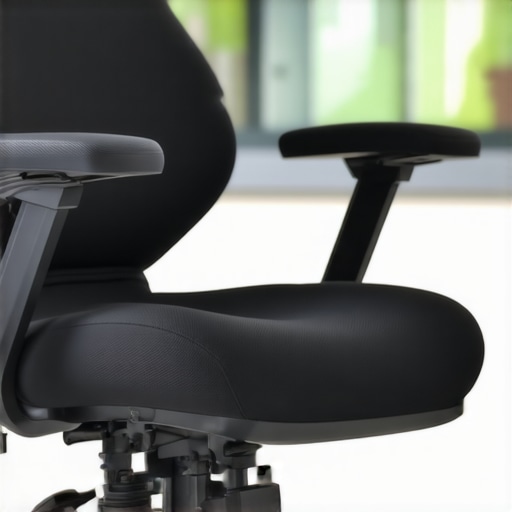 A modern ergonomic office chair with adjustable lumbar support for spine health