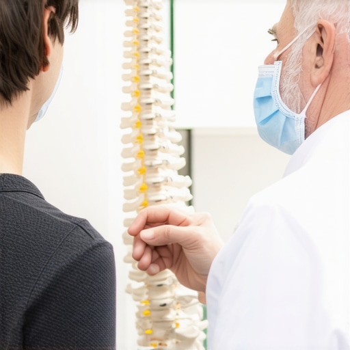 Spine surgeon consulting a patient about cervical spine issues in New Jersey
