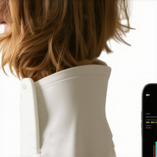 Person using a smart posture trainer to improve spinal health